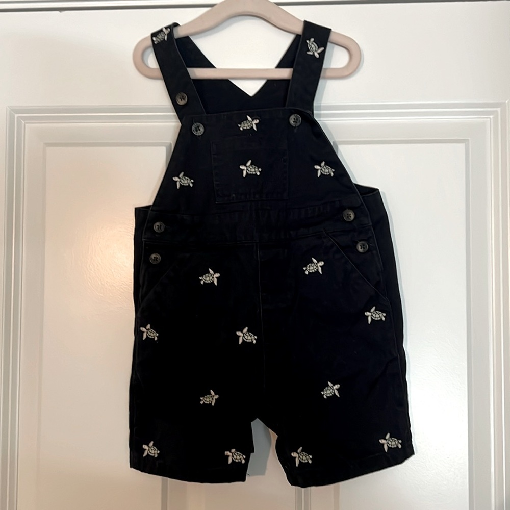 Janie and Jack overalls. Navy blue with sea turtles 🐢. Size 6-12 months